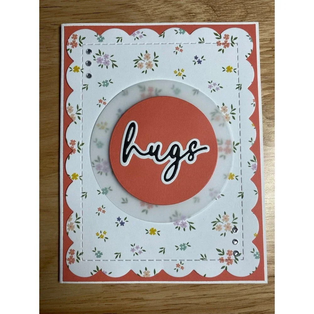 Handmade Hugs Greeting Card Blank Inside A2 – Thinking of You Card